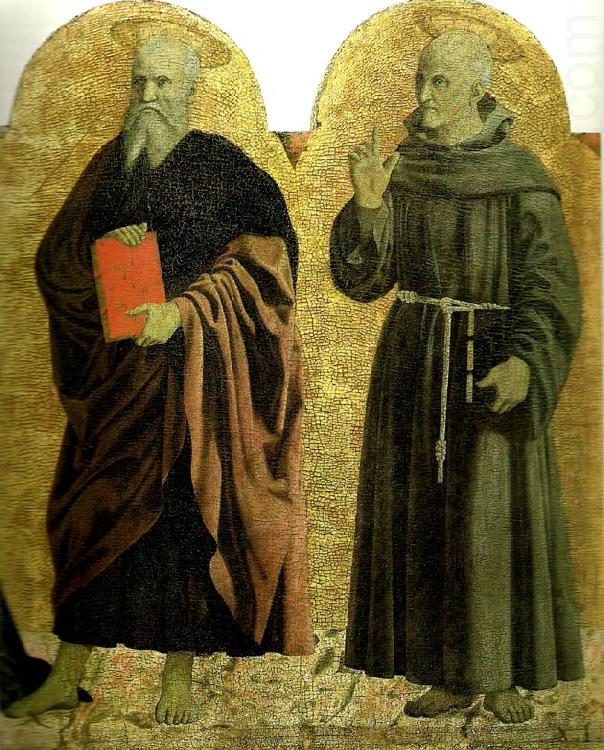 sts andrew and bernardino of siena from the polyptych of the misericordia, Piero della Francesca